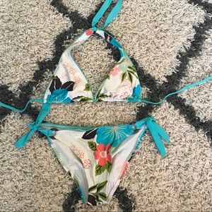 Liquid Blue floral bikini
